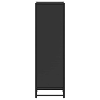 Bokhylle svart 33,5x33x107,5 cm konstruert tre