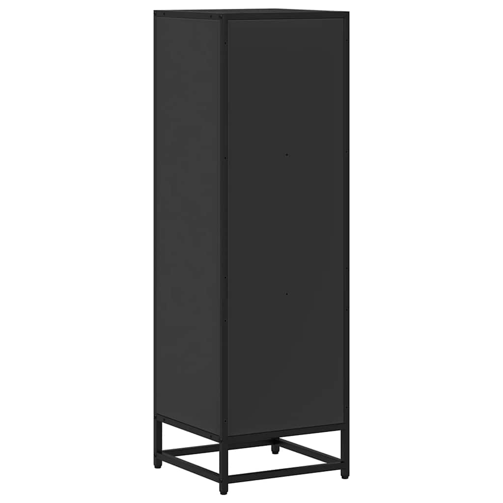 Bokhylle svart 33,5x33x107,5 cm konstruert tre