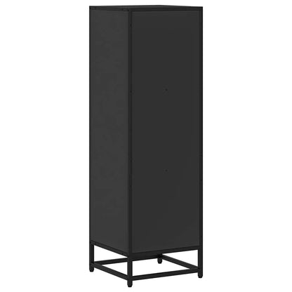 Bokhylle svart 33,5x33x107,5 cm konstruert tre