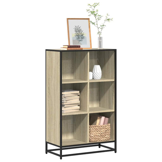 Bokhylle sonoma eik 65,5x33x107,5 cm konstruert tre