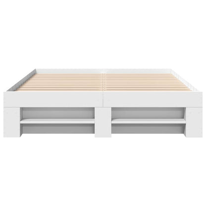 Sengeramme hvit 135x190 cm konstruert tre