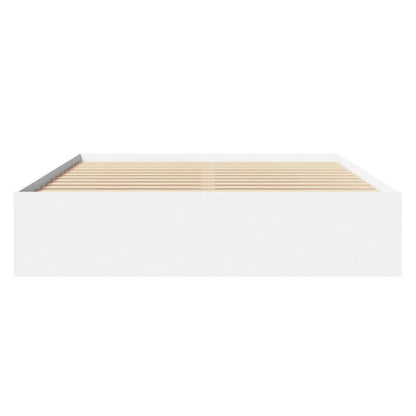 Sengeramme hvit 150x200 cm konstruert tre