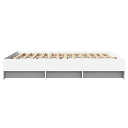 Sengeramme hvit 150x200 cm konstruert tre