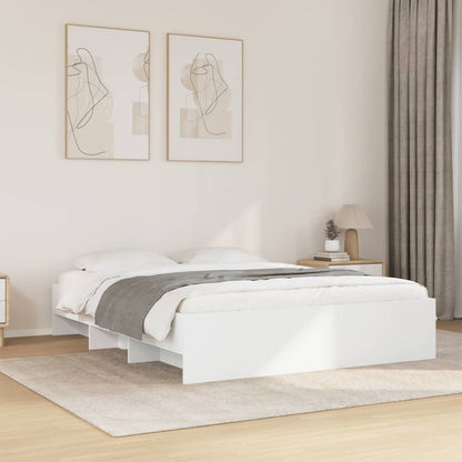 Sengeramme hvit 150x200 cm konstruert tre