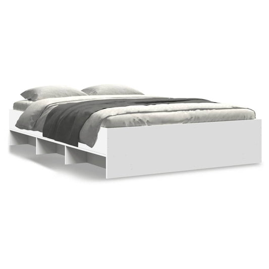Sengeramme hvit 135x190 cm konstruert tre