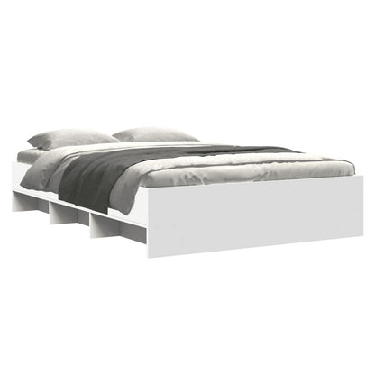 Sengeramme hvit 135x190 cm konstruert tre