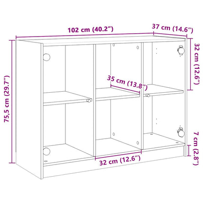 Skjenk sonoma eik 102x37x75,5 cm konstruert tre