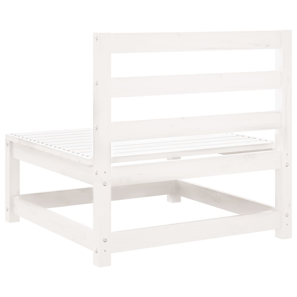 Hagesofasett 6 deler hvit heltre furu