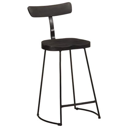 Barkrakker 2 stk svart 49x43x88 cm heltre mango