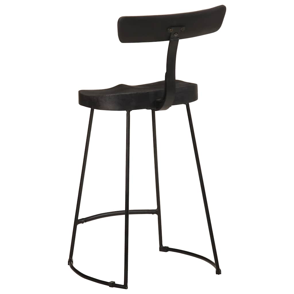 Barkrakker 2 stk svart 49x43x88 cm heltre mango
