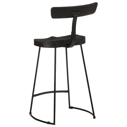 Barkrakker 2 stk svart 49x43x88 cm heltre mango