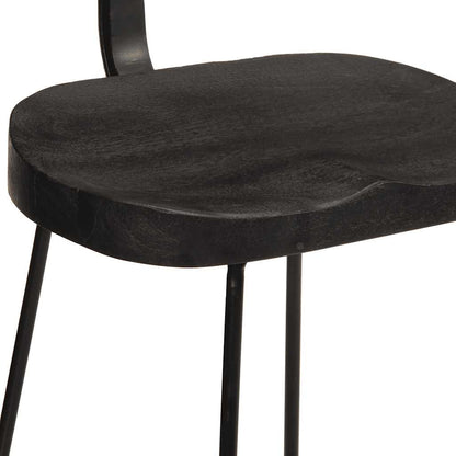 Barkrakker 2 stk svart 49x43x88 cm heltre mango