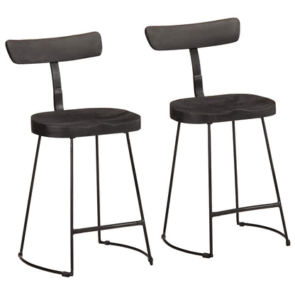 Barkrakker 2 stk svart 49x43x79 cm heltre mango