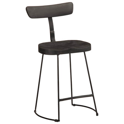 Barkrakker 2 stk svart 49x43x79 cm heltre mango