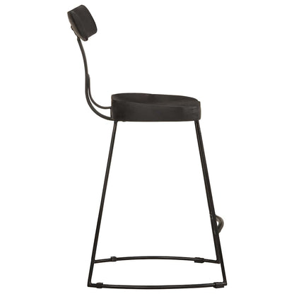 Barkrakker 2 stk svart 49x43x79 cm heltre mango