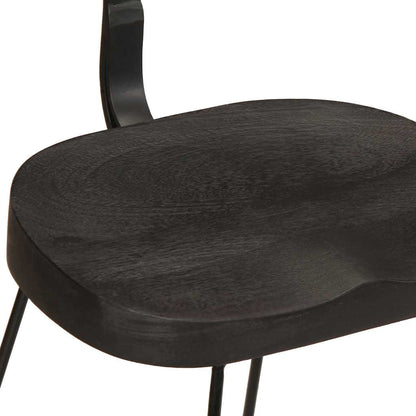 Barkrakker 2 stk svart 49x43x79 cm heltre mango