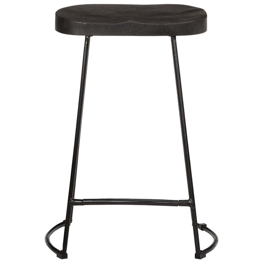 Barkrakker 2 stk sort 45x40x62 cm heltre mango
