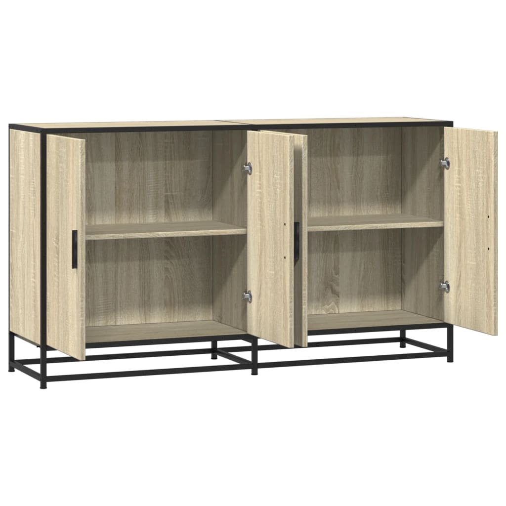 Skjenk sonoma eik 134x35x76 cm konstruert tre