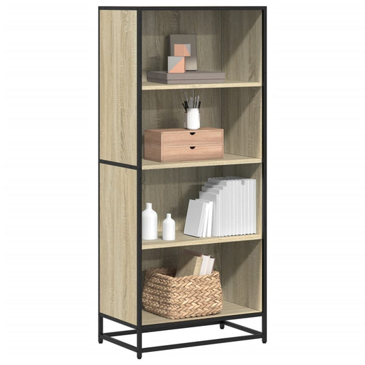 Bokhylle sonoma eik 60x35x139 cm konstruert tre