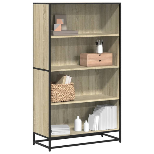 Bokhylle sonoma eik 80,5x35x139 cm konstruert tre