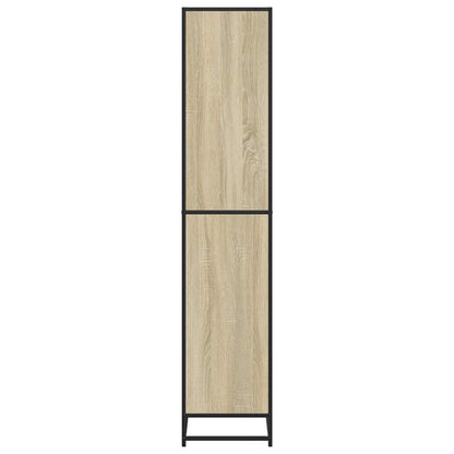 Bokhylle sonoma eik 80,5x35x170,5 cm konstruert tre