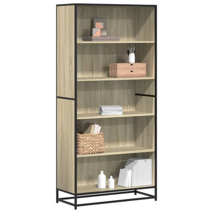 Bokhylle sonoma eik 80,5x35x170,5 cm konstruert tre