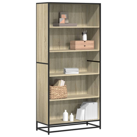 Bokhylle sonoma eik 80,5x35x170,5 cm konstruert tre