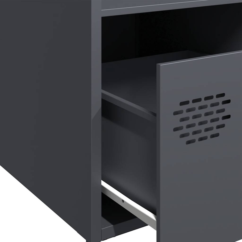 Highboard antrasitt 35x39x103,5 cm stål