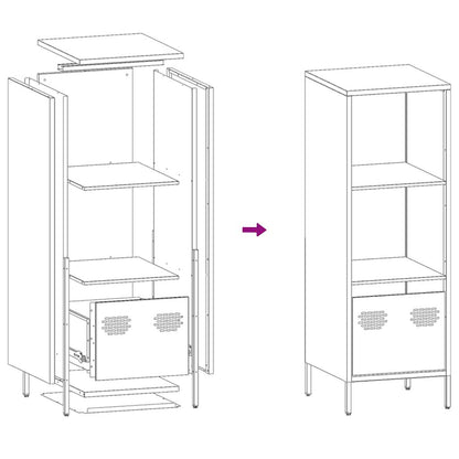 Highboard antrasitt 35x39x103,5 cm stål