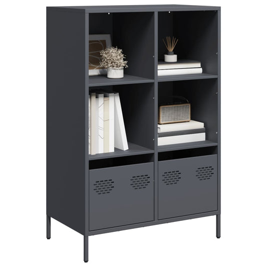 Highboard antrasitt 68x39x103,5 cm stål