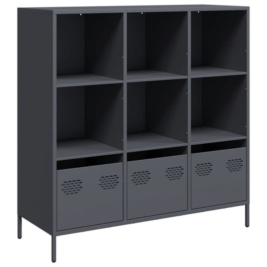 Highboard antrasitt 101,5x39x103,5 cm stål