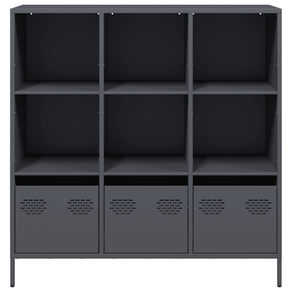 Highboard antrasitt 101,5x39x103,5 cm stål