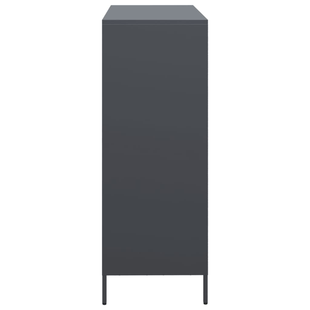 Highboard antrasitt 101,5x39x103,5 cm stål
