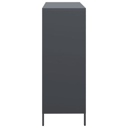 Highboard antrasitt 101,5x39x103,5 cm stål