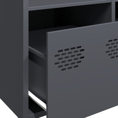Highboard antrasitt 101,5x39x103,5 cm stål