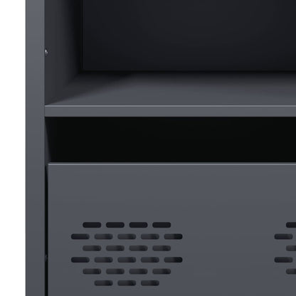 Highboard antrasitt 101,5x39x103,5 cm stål