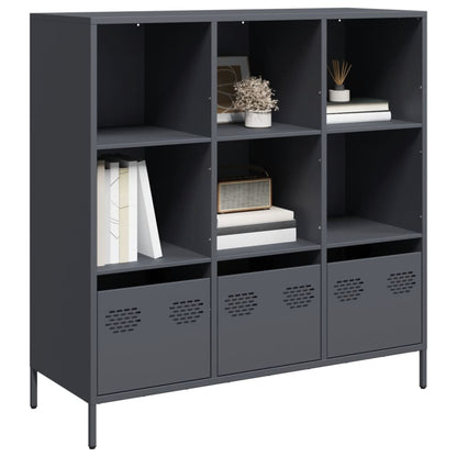 Highboard antrasitt 101,5x39x103,5 cm stål