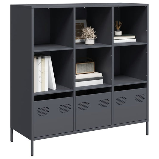 Highboard antrasitt 101,5x39x103,5 cm stål