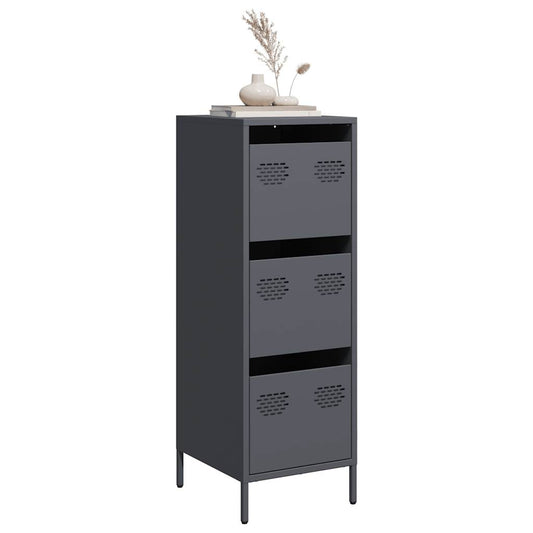 Highboard antrasitt 39x35x103,5 cm stål