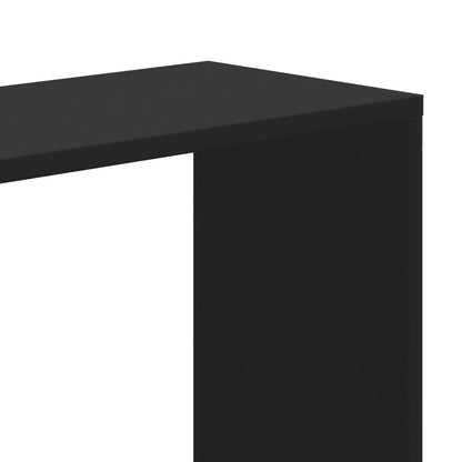 Bokhylle 5 etasjer svart 80,5x23,5x162,5 cm konstruert tre