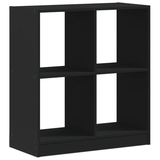 Bokhylle svart 68,5x32x75 cm konstruert tre