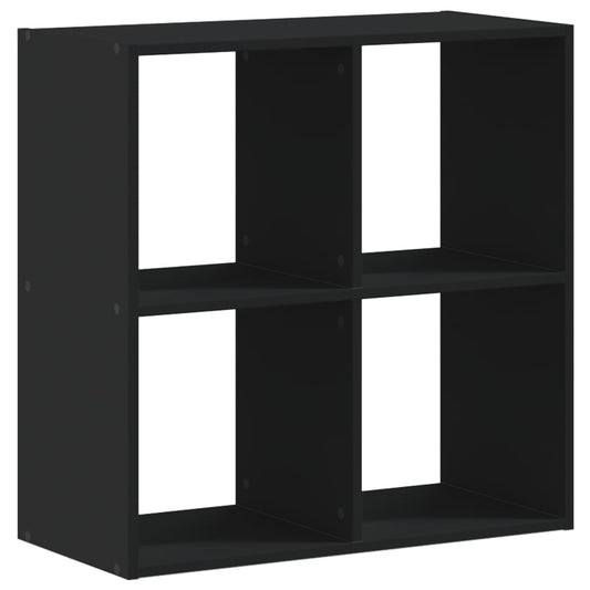 Bokhylle svart 68,5x32x68,5 cm konstruert tre