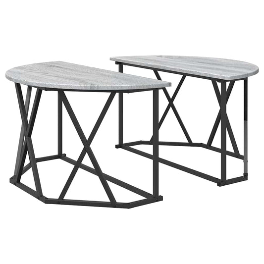 Grå Sonoma Kaffebord 80x80x42 cm Laget av konstruert tre