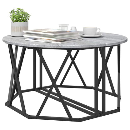 Grå Sonoma Kaffebord 80x80x42 cm Laget av konstruert tre