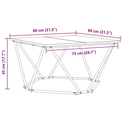 Kaffebord Gammel Tre 80x80x45 cm Konstruert Tre
