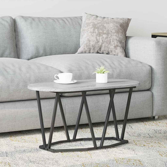 Grå Sonoma Kaffebord - 80x40x40.5 cm, laget av konstruert tre og metall