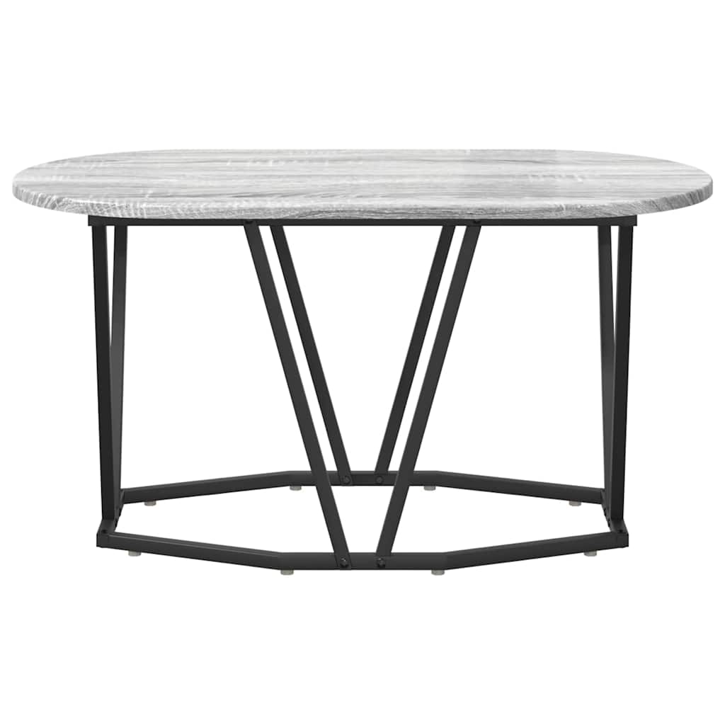 Grå Sonoma Kaffebord - 80x40x40.5 cm, laget av konstruert tre og metall