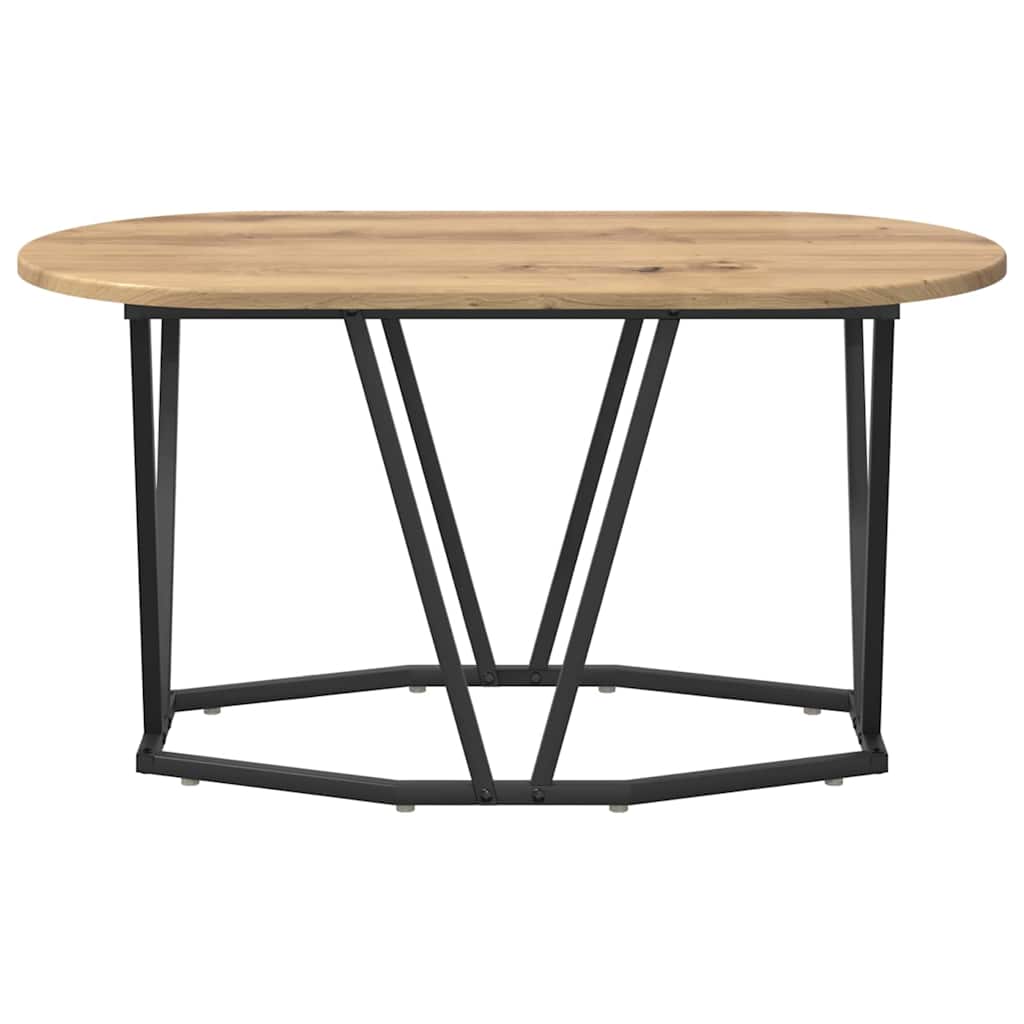 Kaffebord Artisan Eik 80x40x40,5 cm Laget av Tre og Metall