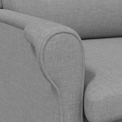 Moderne Lenestol Lysegrå Polyesterstoff, Tre Middels Ergonomisk