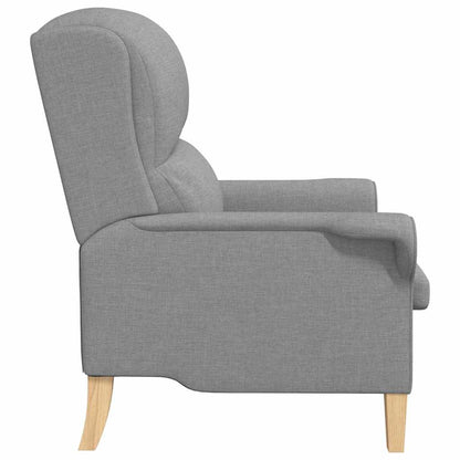 Moderne Lenestol Lysegrå Polyesterstoff, Tre Middels Ergonomisk